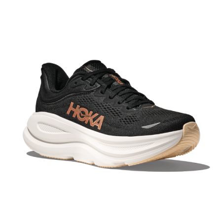 hoka womens boni 9 in rose gold black