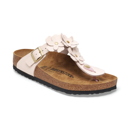 birkenstock gizeh flowers in ligh trose