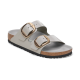 birkenstock arizona big buckle in high shine stone coin