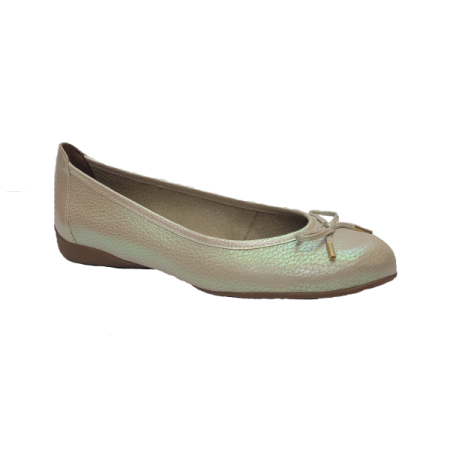 wirth gambi ballet flat in metallic nude
