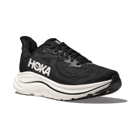 hoka clifton 10 in black white