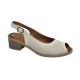 eric nurnberg womens perofrated open toe sling back in cream