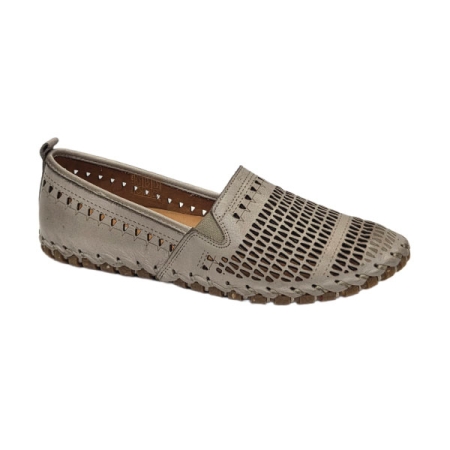 eric nurnberg perforated slip on on taupe