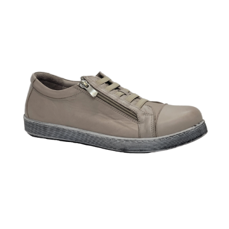 andrea conti solid side xip bungee lace in new taupe