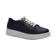 andrea conti solid zip tie in dark blue
