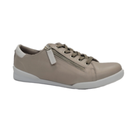 andrea conti side zip lace in taupe