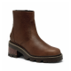 sorel joan now zip bootie in tobacco
