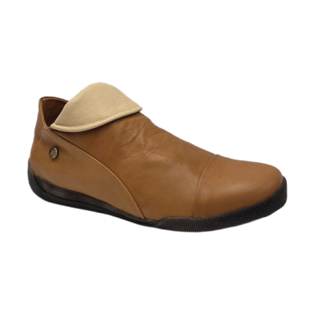 andrea conti bootie in cognac