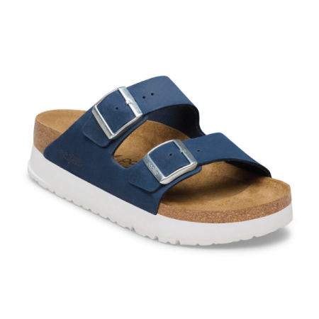 birkenstock womens arizona flex platform in navy