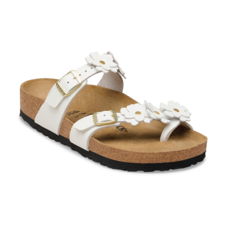 birkenstock mayari flowers in white