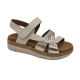 henry james cerenity sandal in crema gold metallic