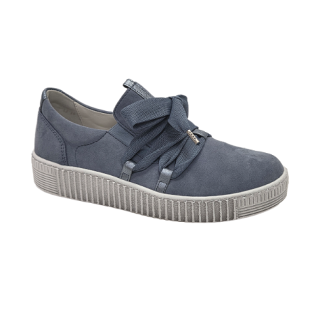 gabor ribbon lace shoe in nautic